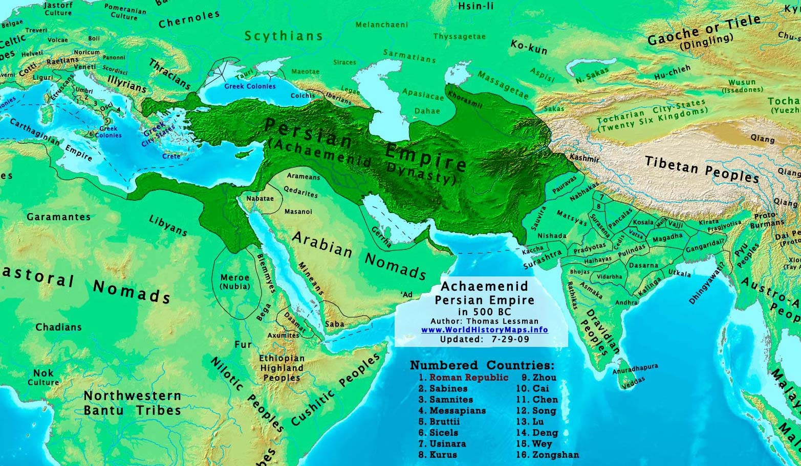 Persia On World Map